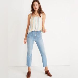 Madewell Women's Cali Demi-Boot Mini-Flare Button-Front Edition Jeans   Size: 24